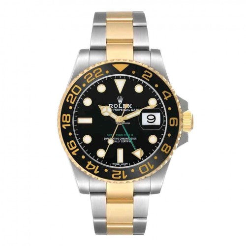 rolex_ GMT MASTER 2 TOW TONE BLACK