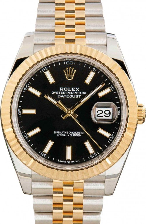 rolex_date just gold black