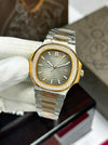 PATEK_ PHILLIPE NAUTILUS DIAMOND BEZEL TO TONE ROSE GREY