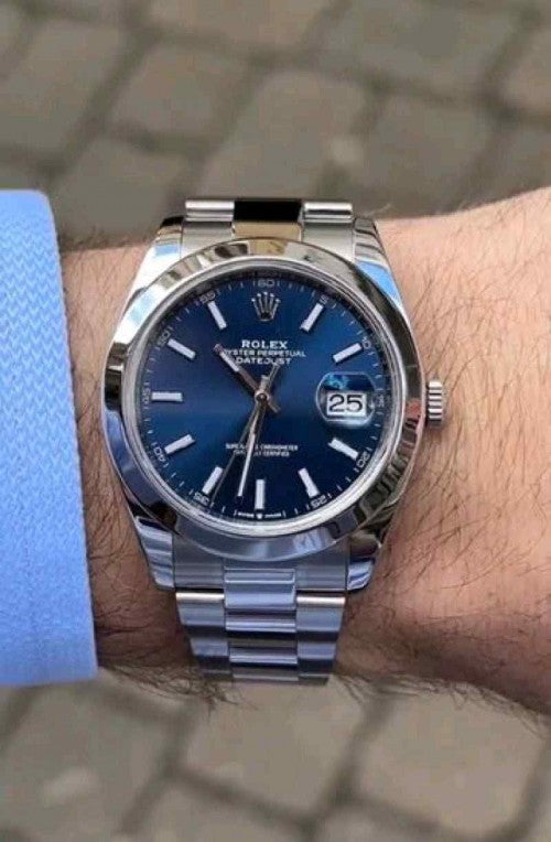 rolex_date just silver blue