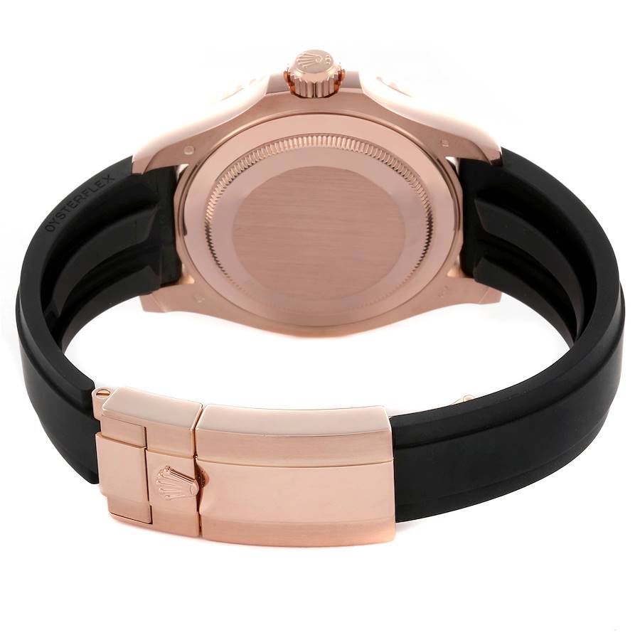 Role_x Yatch Master Rose Gold Oysterflex Black Mint Mens Watch Luxury Edition Premium Quality auraofluxury.in