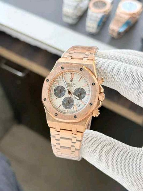 AUDEMARS_PIGUET_ ROYAL OAK CHRONOGRAPH ROSE GOLD WHITE