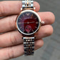 Emporio Arman i Women Two Tone Red Dial Roman