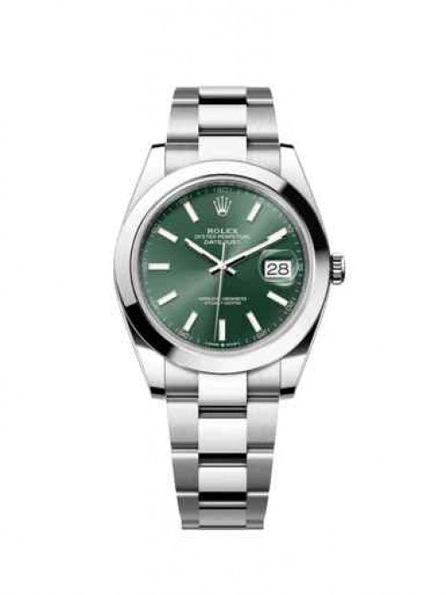rolex_date just SILVER green
