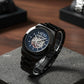 Arman i Exchange Skeleton Square Open Machine Black Blue dial