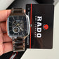 Rad o True Square Skeleton Automatic Silver Black