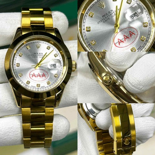 rolex_date just Gold white