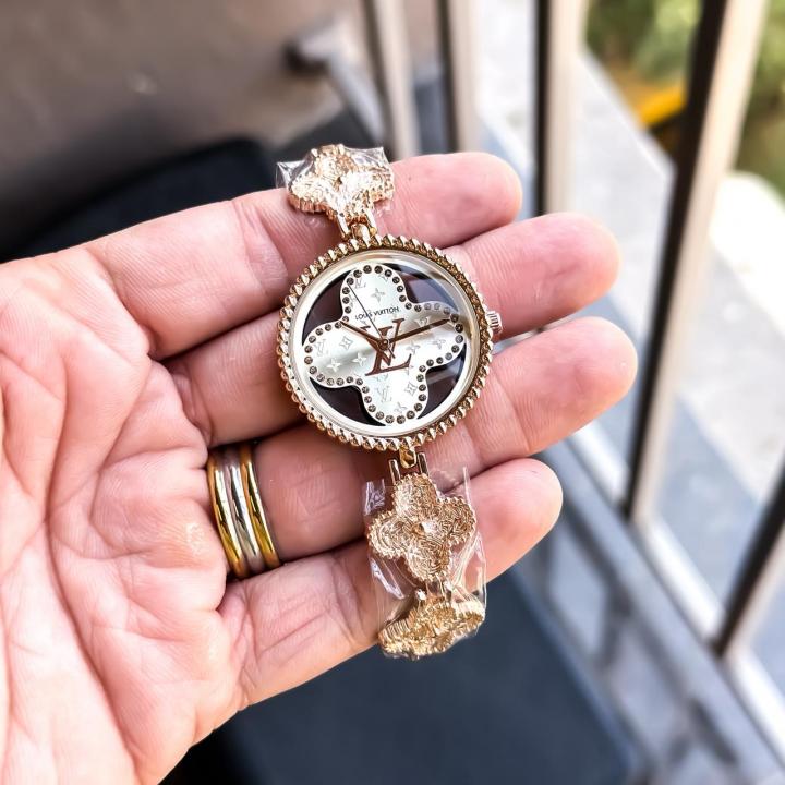 Loui_s Vuitton ladies watch Rose Gold White dail