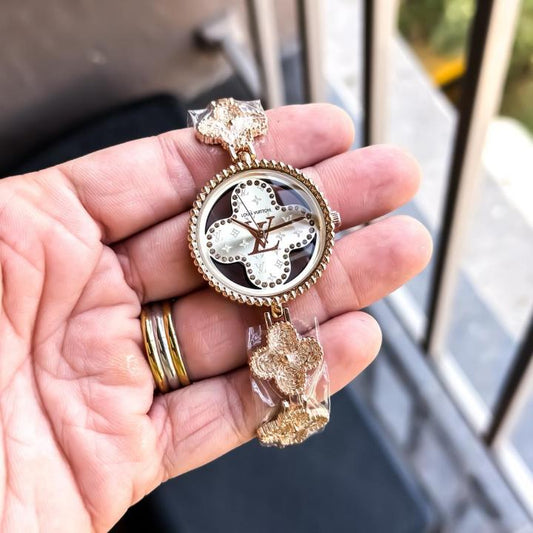 Loui_s Vuitton ladies watch Rose Gold White dail