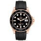 Role_x Yatch Master Rose Gold Oysterflex Black Mint Mens Watch Luxury Edition Premium Quality auraofluxury.in